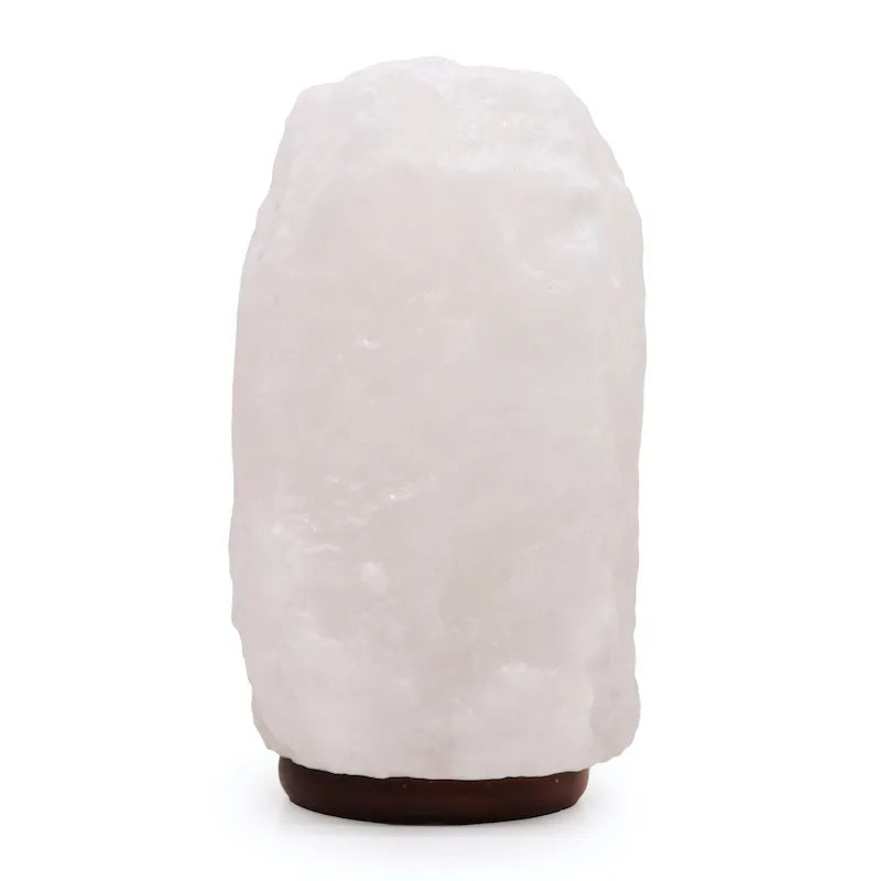 Lampe en sel de l'Himalaya naturelle, forme brute et unique, pièce unique sculptée à la main à partir d'un bloc de sel authentique de l'Himalaya. 