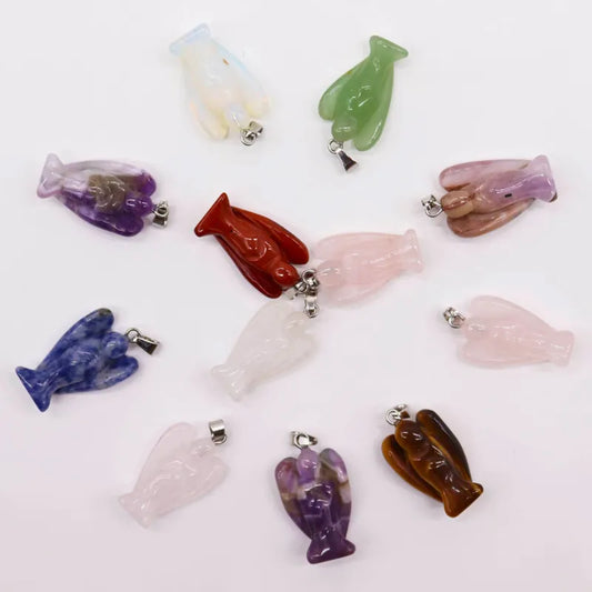 12 Natural Stone Pendants