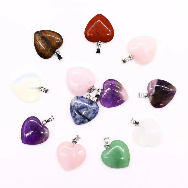 12 Natural Stone Pendants