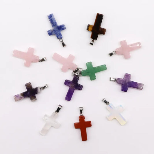 12 Natural Stone Pendants