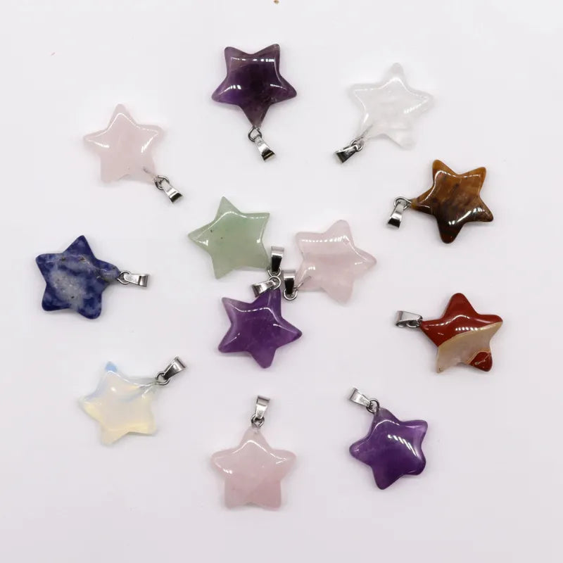 12 Natural Stone Pendants