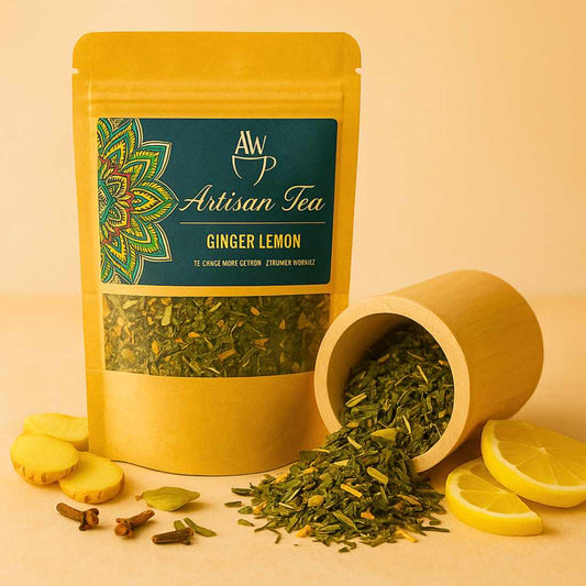 L'Artisan du Thé - Pack eco 50 grammes - Thé Vert Citron-Gingembre