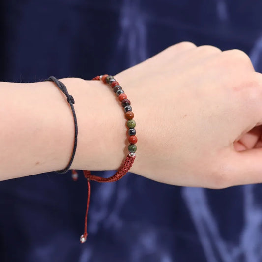 bracelet pierre naturelle jaspe et hématite
