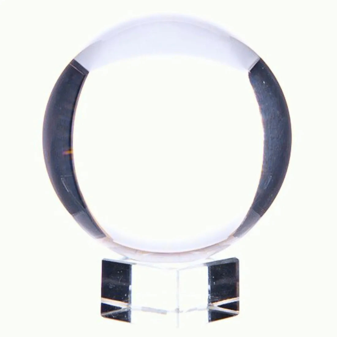 boule de cristal en verre optique avec socle