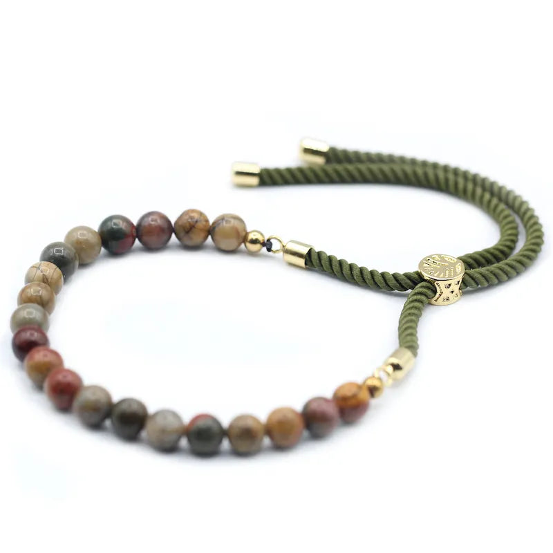 Bracelet Porte-Bonheur et Protection
Pierres Naturelles : Agate, taille ajustable