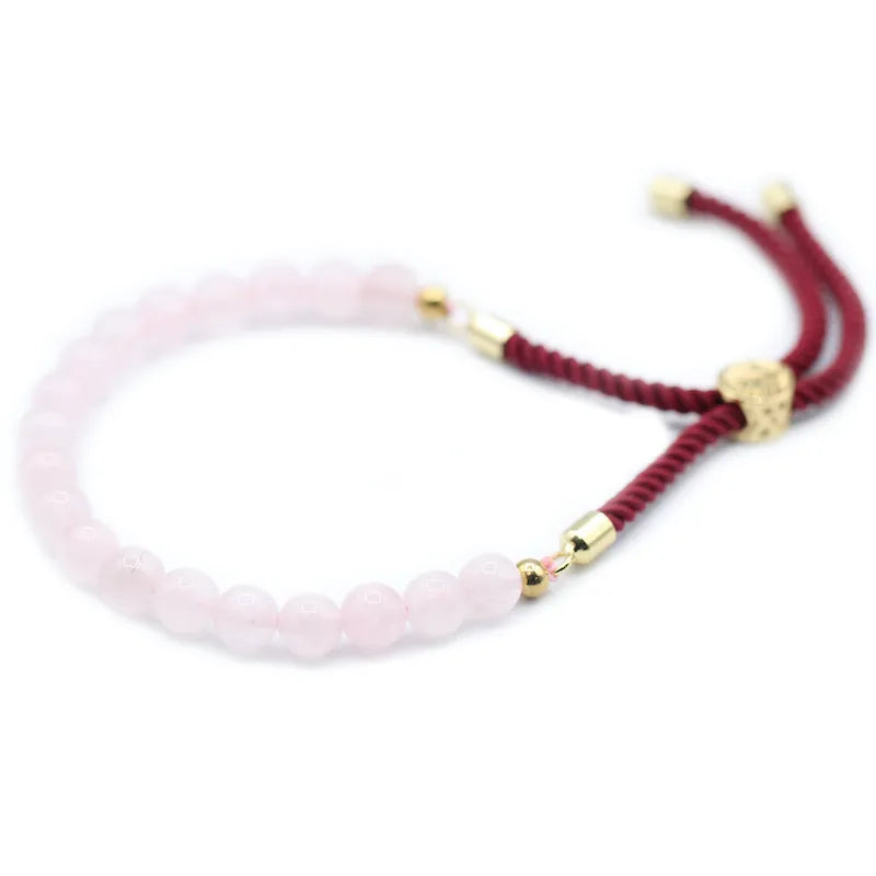 Bracelet Porte-Bonheur et Protection
Pierres Naturelles : quartz rose, taille ajustable