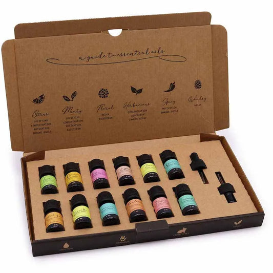 Coffret 12 flacons d'Huiles Essentielles "Zeste de Vitalité"