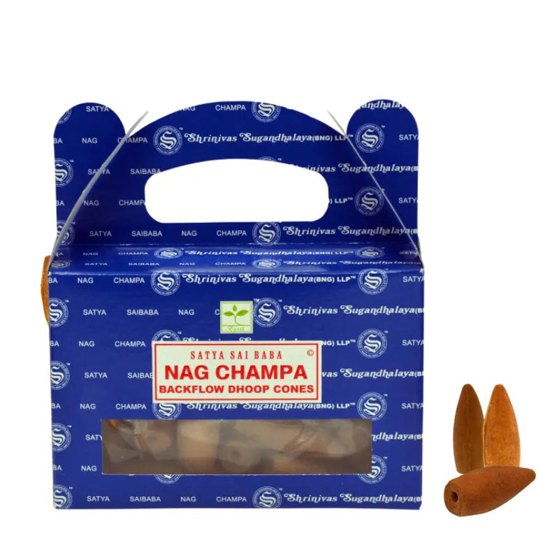 boite de 24 cones d'encens a reflux Nag Champa