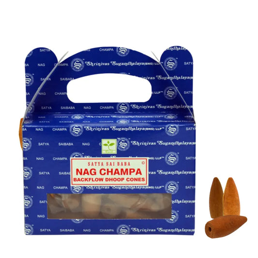 boite de 24 cones d'encens a reflux Nag Champa