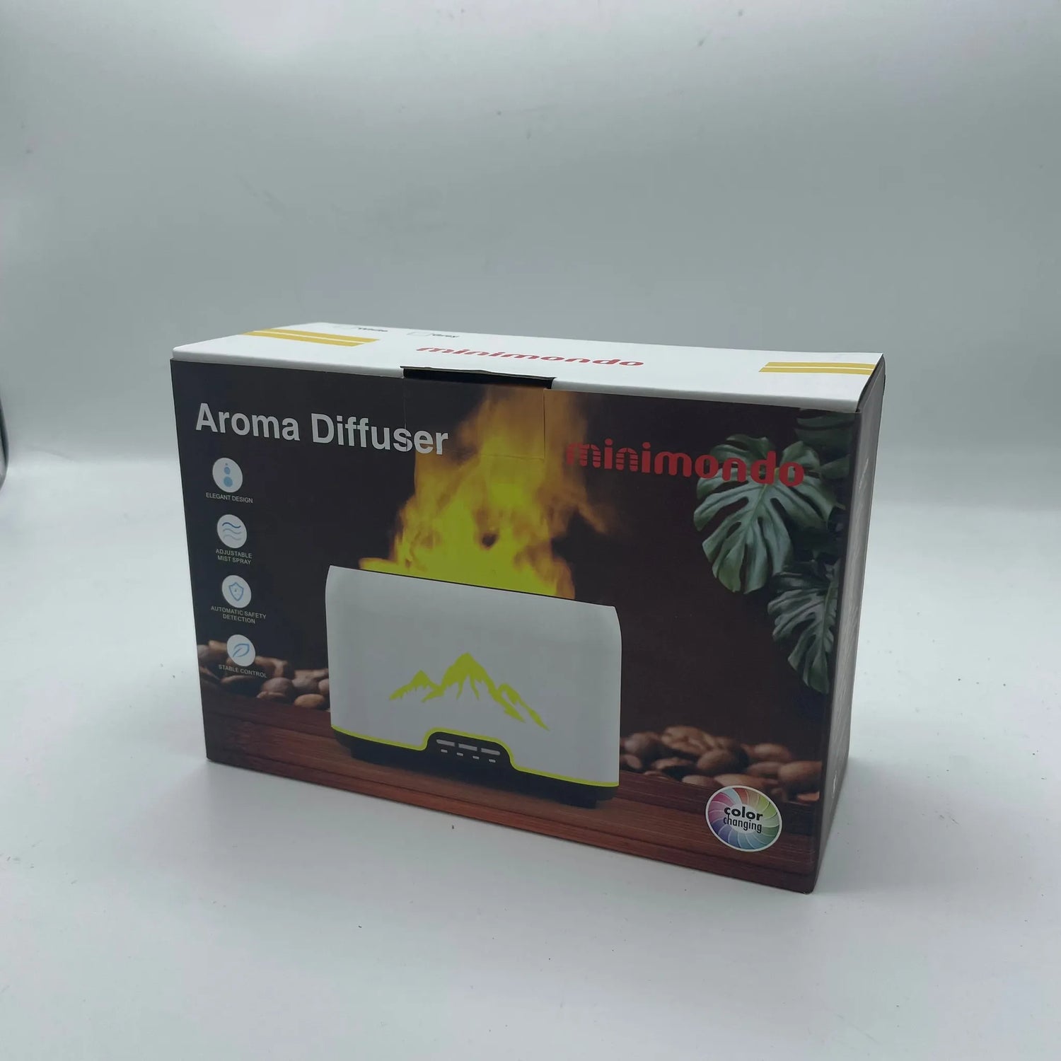 Diffuseur Himalaya avec effet de flamme réaliste dans son emballage